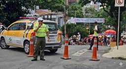 Operação de trânsito com agentes da BHTrans - Foto: Divulgação/PBH