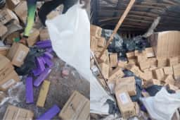 Carreta tomba na BR-381 e PRF encontra maconha na carga