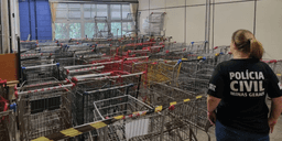Polícia apreende 120 carrinhos de supermercado furtados em BH