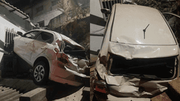 Motorista bêbado perde controle e carro cai sobre casa em BH