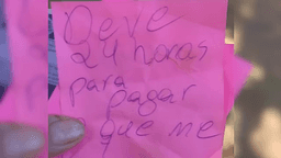 Homem ameaça mãe com bilhete por conta de suposta dívida de moto
