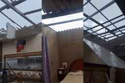 Carlos Prates tem casas destelhadas por temporal