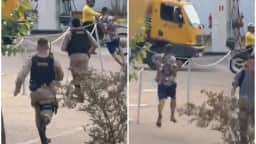 Adolescente algemado foge de policiais e corre pelas ruas de BH