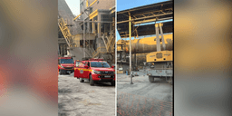 Bombeiros atenderam acidente de trabalho em empresa de Pedro Leopoldo. Trabalhador morreu após ser prensado por uma estrutura de ferro. — Foto: Corpo de Bombeiros