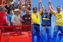 Lula e Flávio Bolsonaro encerram campanha mirando vitória no 1º turno