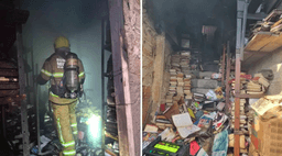 Incêndio destrói depósito de livros em BH