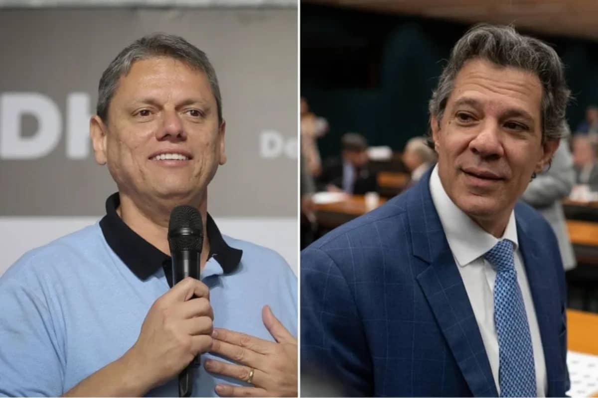 Genial/Quaest aponta Tarcísio a frente de Haddad no 1º turno