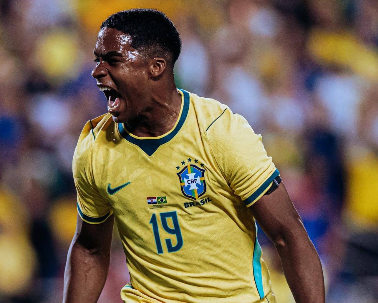 Endrick celebra primeira Copa do Mundo