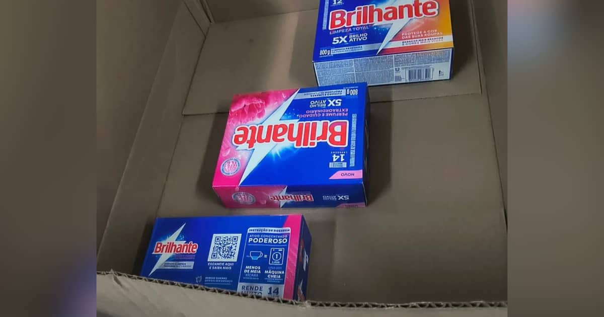 Mulher compra notebook e recebe três caixas de sabão em pó
