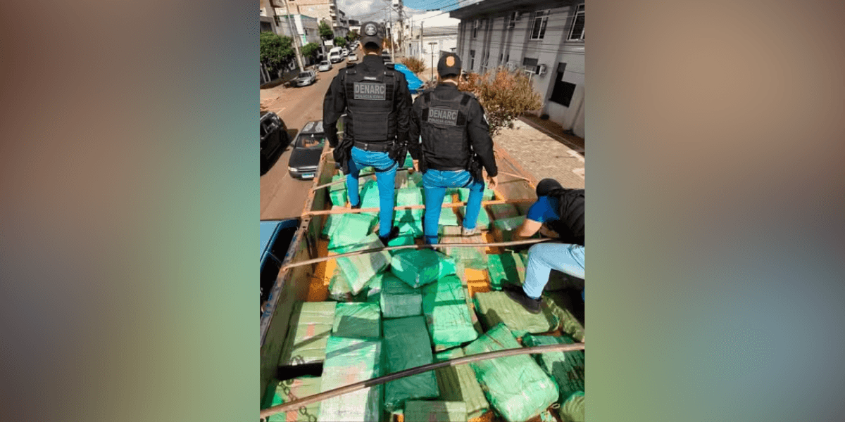 Casal é preso com 2.300 kg de maconha escondidas sob milho no Paraná
