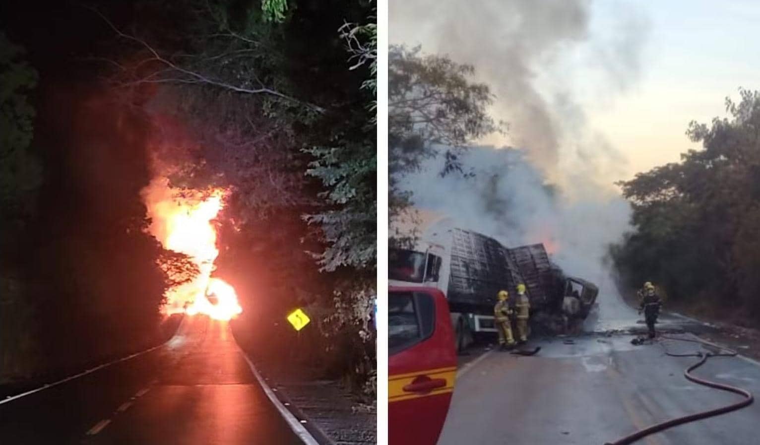 Acidente com carretas na BR-251 deixa um morto