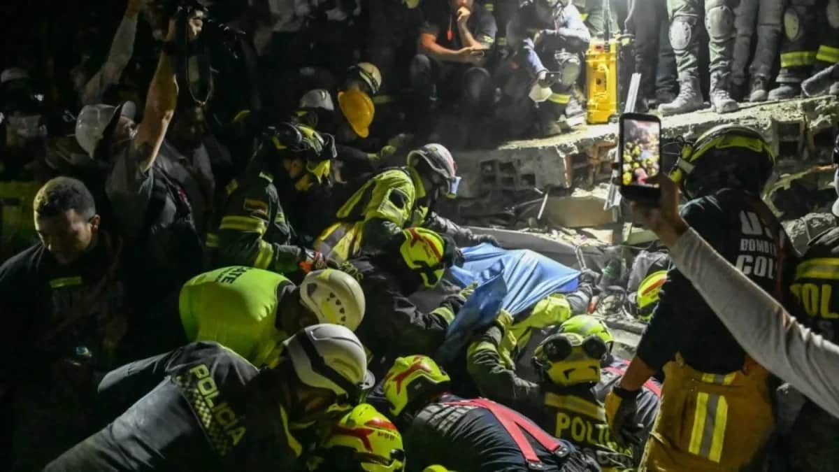 Mulher é resgatada com vida após 35 horas sob escombros na Colômbia