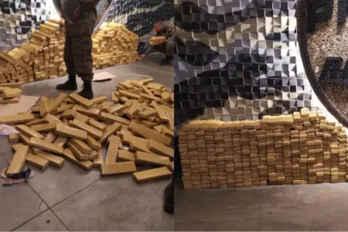 PM apreende 750 kg de maconha escondidos em caminhões na BR-262