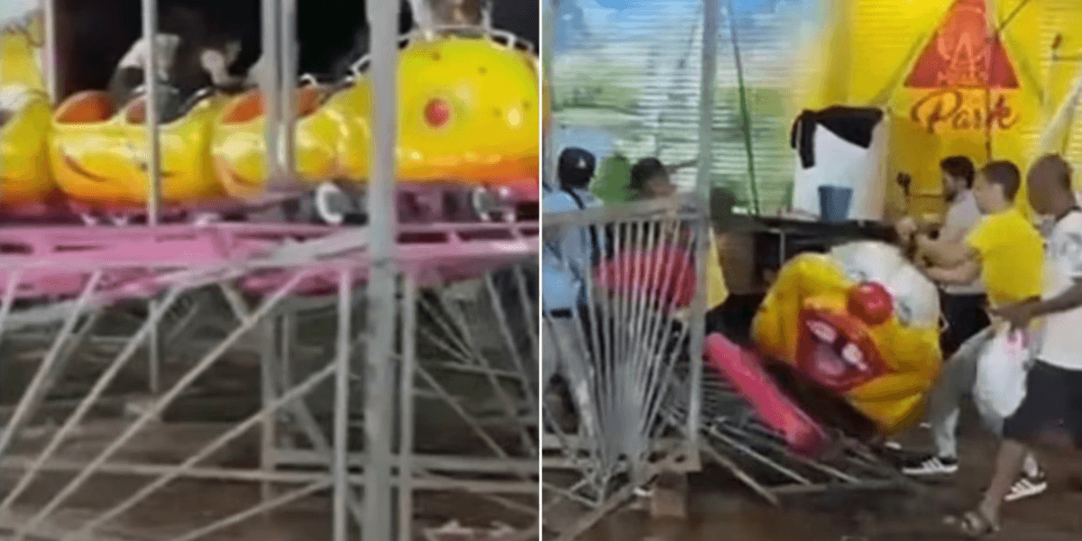 Acidente com brinquedo 'minhocão' deixa 1 morto em Itabirito