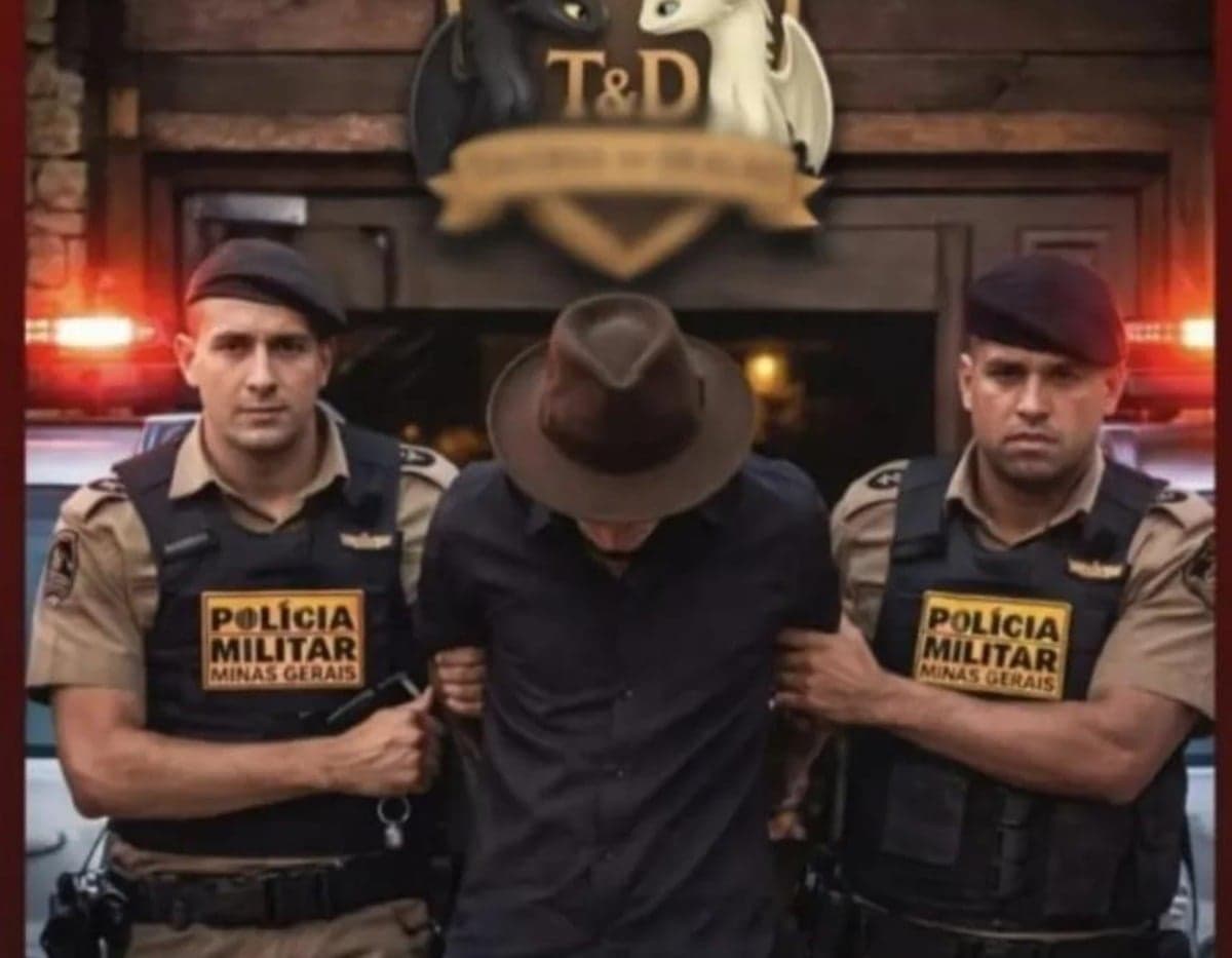 Dono de bar detido após brincadeira de prisão com IA no Sul de Minas