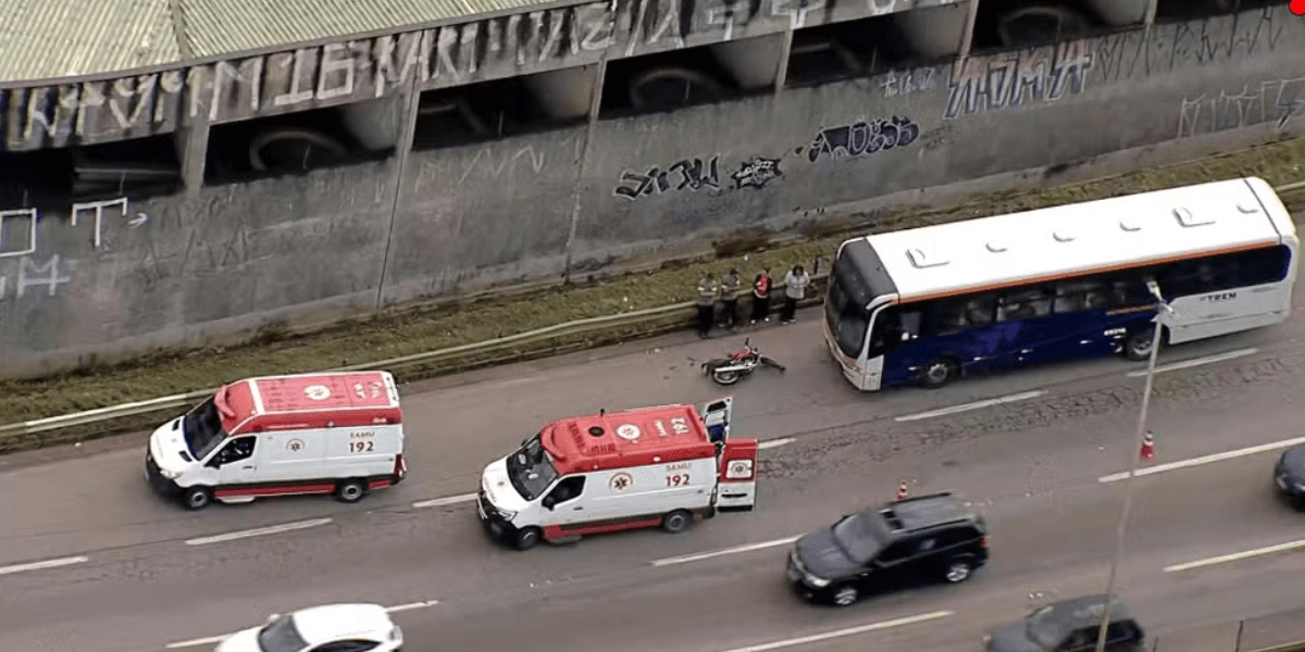 Motociclista morre em acidente com ônibus na BR-381 em Contagem