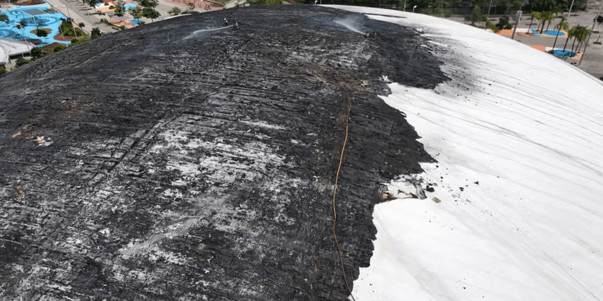 Incêndio atinge o Velódromo do Parque Olímpico do RJ