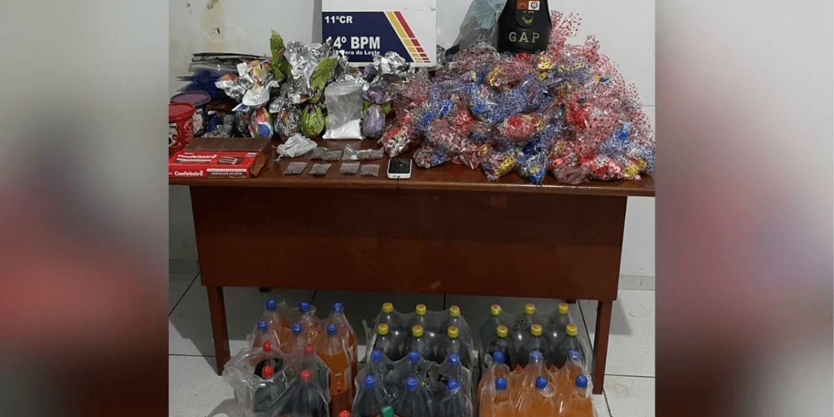 Grupo é preso por usar ovos de Páscoa para atrair crianças ao tráfico de drogas no MT • Foto: Polícia Militar do Mato Grosso