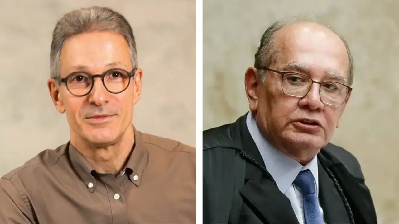 Ministro do STF Gilmar Mendes e o ex-governador de Minas Gerais Romeu Zema (Victor Piemonte/STF | Claudio Gatti/VEJA)