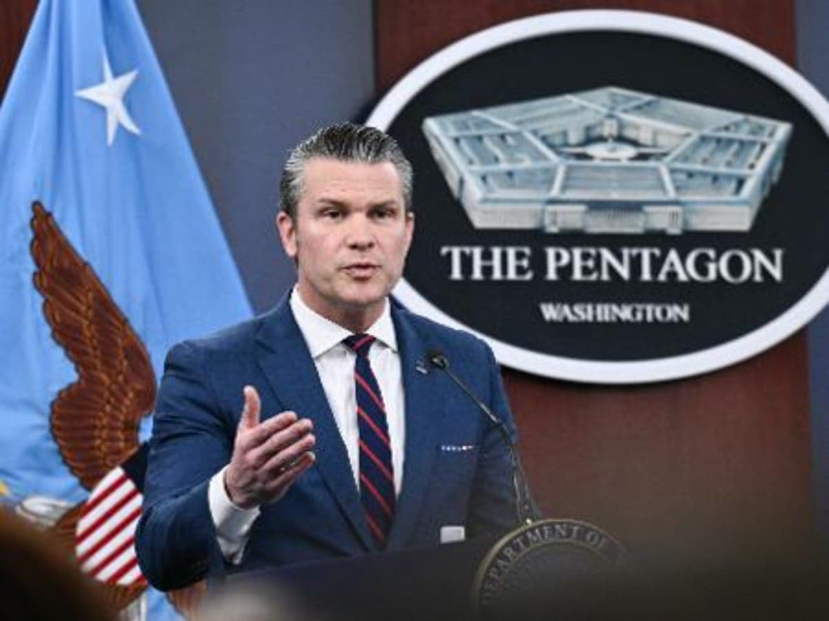 Secretário de Guerra dos Estados Unidos, Pete Hegseth • Brendan Smialowski / AFP