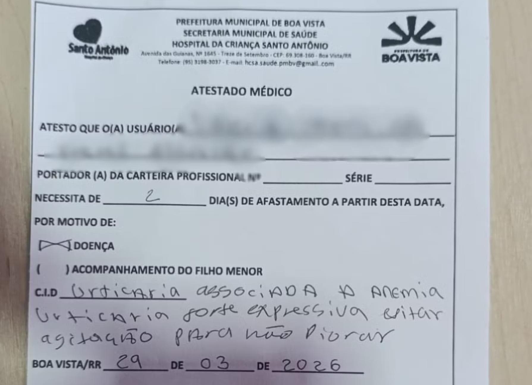RO: adolescente é detida por falsificar atestados médicos