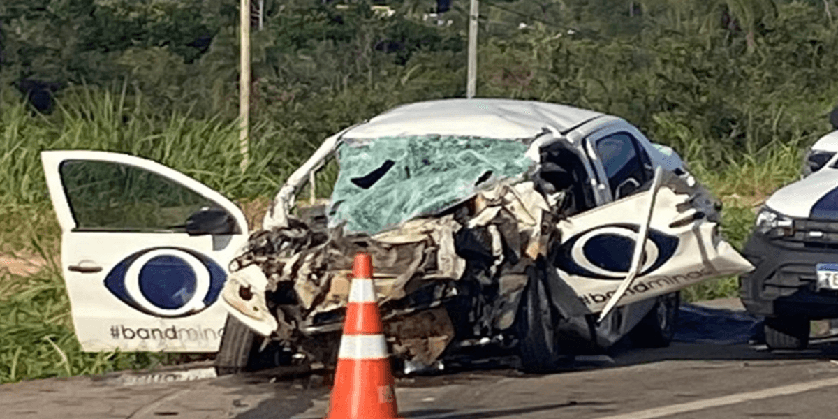 Cinegrafista da Band Minas morre e repórter fica ferida em acidente na BR-381 - Foto: Videopress Produtora