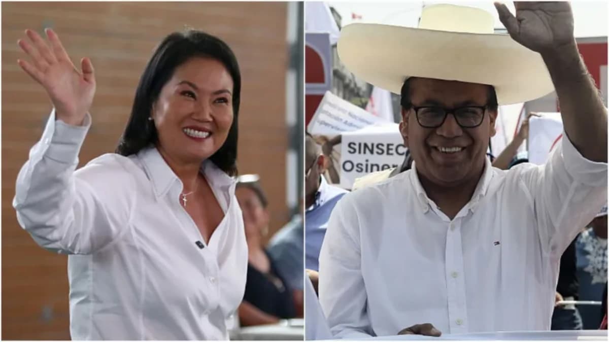 Keiko Fujimori e Roberto Sánchez disputarão segundo turno da eleição presidencial do Peru - Fotos: Raul Sifuentes | Vasquez/Anadolu 