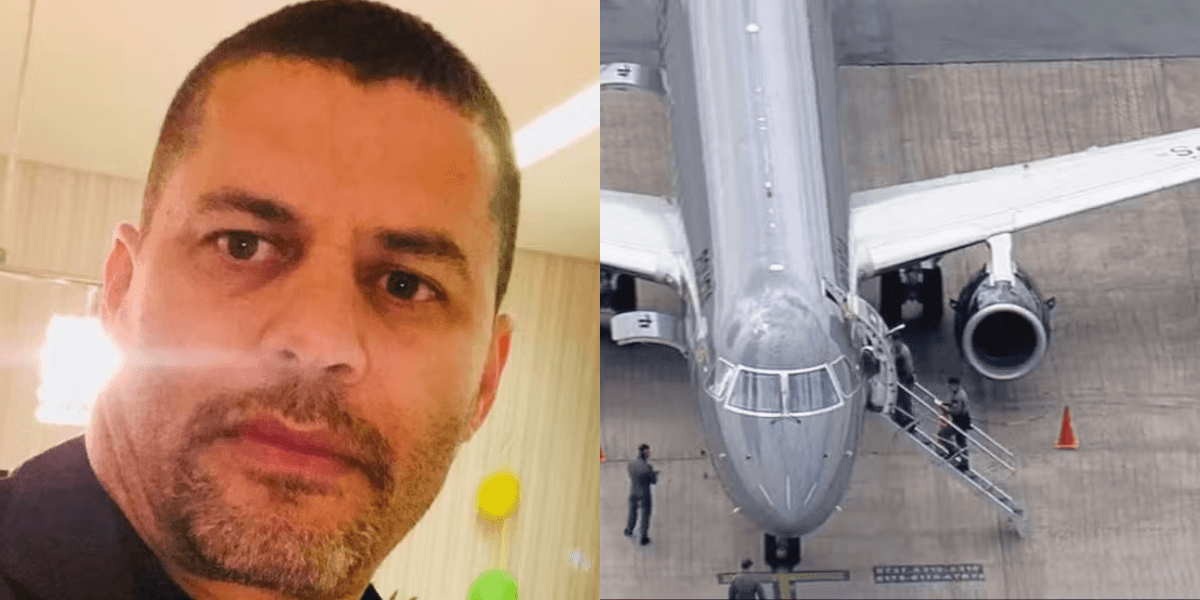 Marilson Roseno entrando em avião da Polícia Federal para ser transferido de BH para presídio federal - Foto: TV Globo