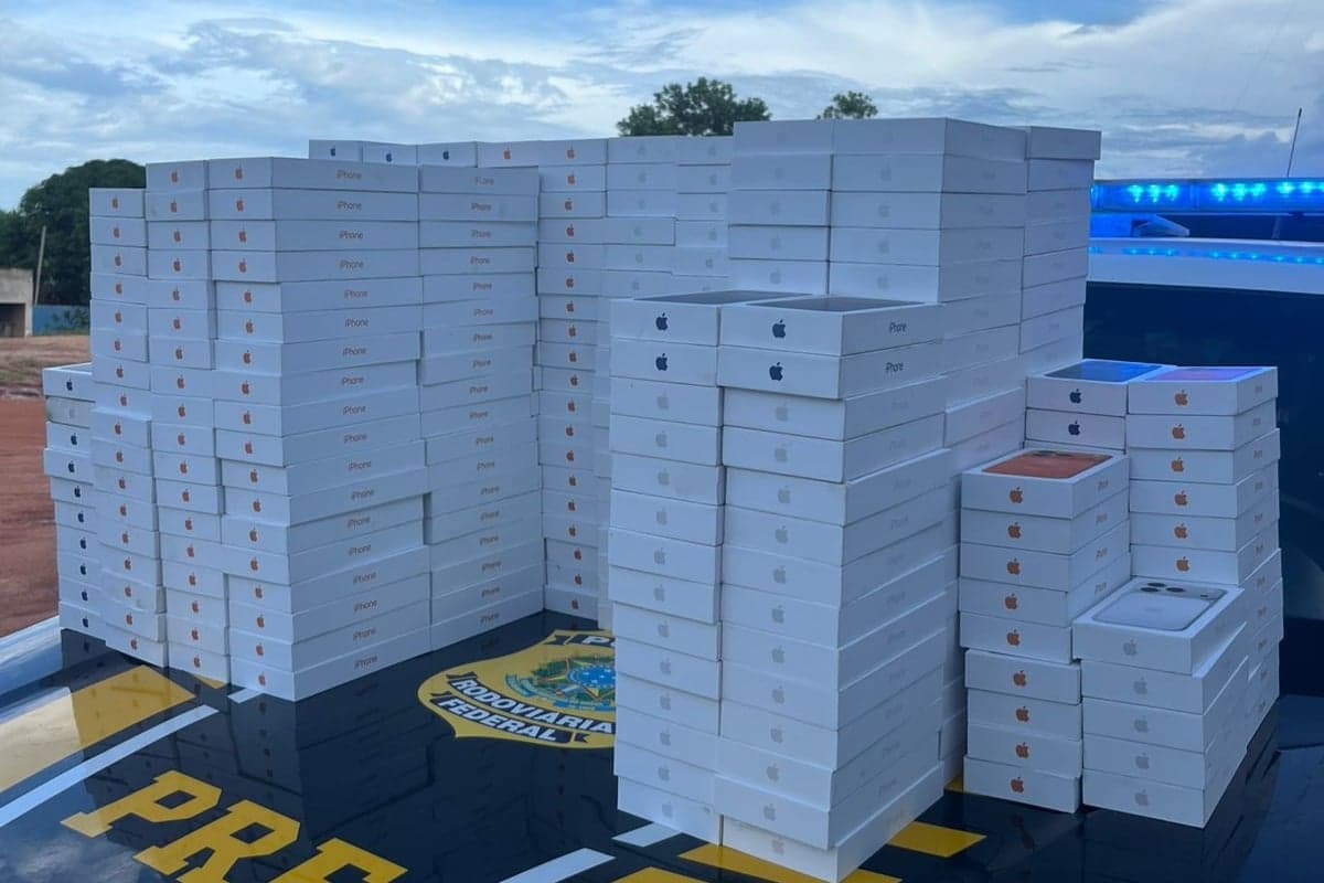 427 iPhones foram apreendidos - Foto/Divulgação PRF