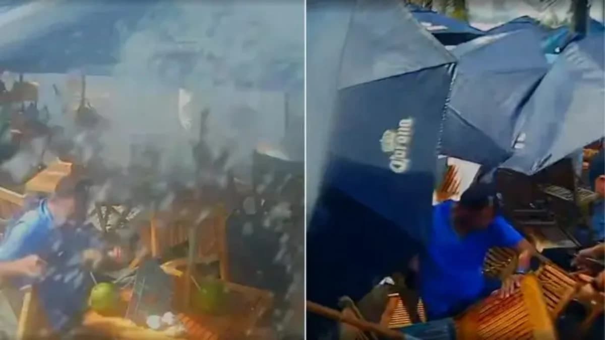 Imagens de câmera de segurança registram o momento - Reprodução -Redes Sociais