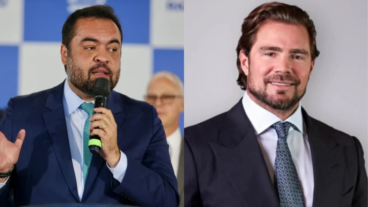 À esquerda, o ex-governador Cláudio Castro; à direita, o ex-banqueiro, Daniel Vorcaro  • Foto 1: Philippe Lima Foto 2: Reprodução