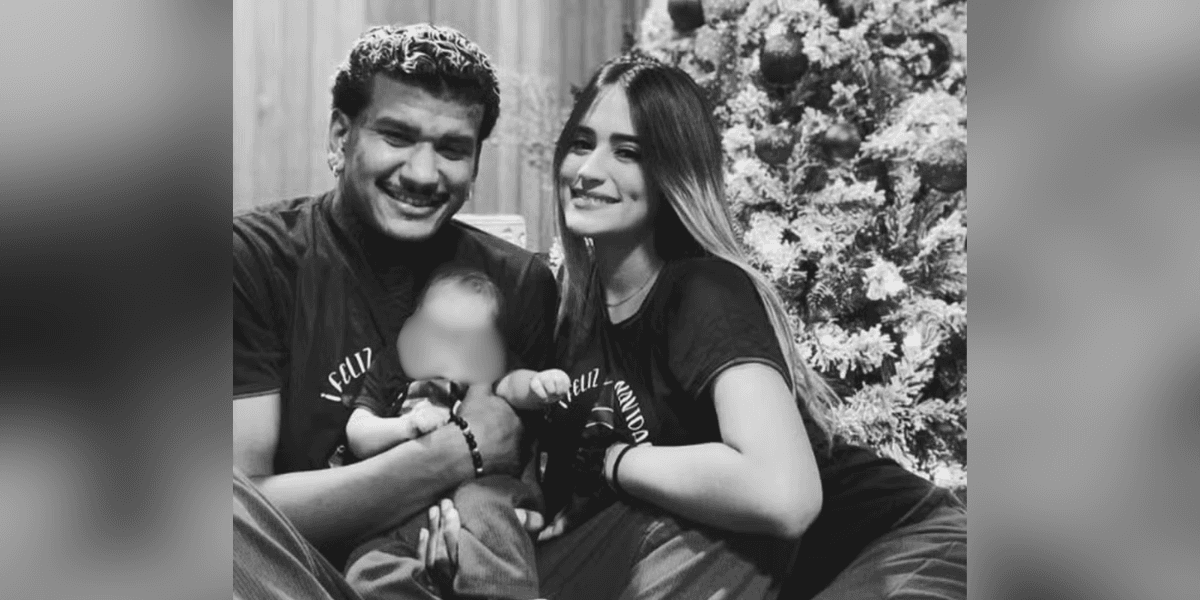 Jogador Hector Bello e sua família, em imagem postada no Instagram; mulher do atleta morreu em terremoto na Venezuela — Foto: Reprodução/Redes sociais
