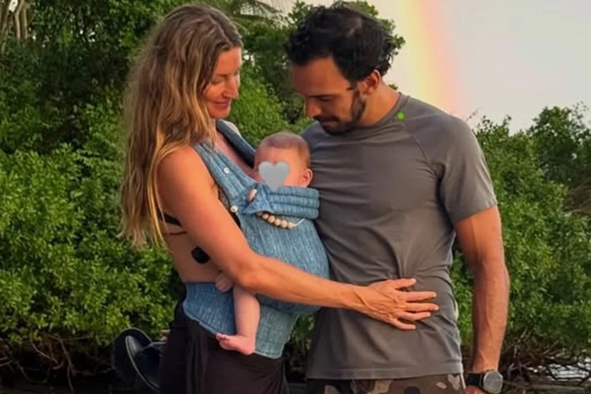 Gisele Bündchen ao lado do namorado Joaquim Valente