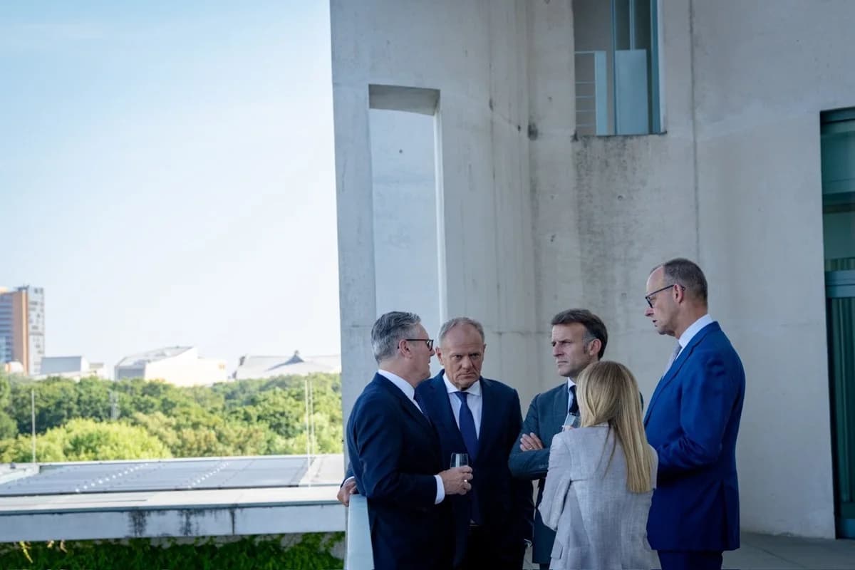 Reunião entre líderes europeus -  Foto: Divulgação/Emmanuel Macron