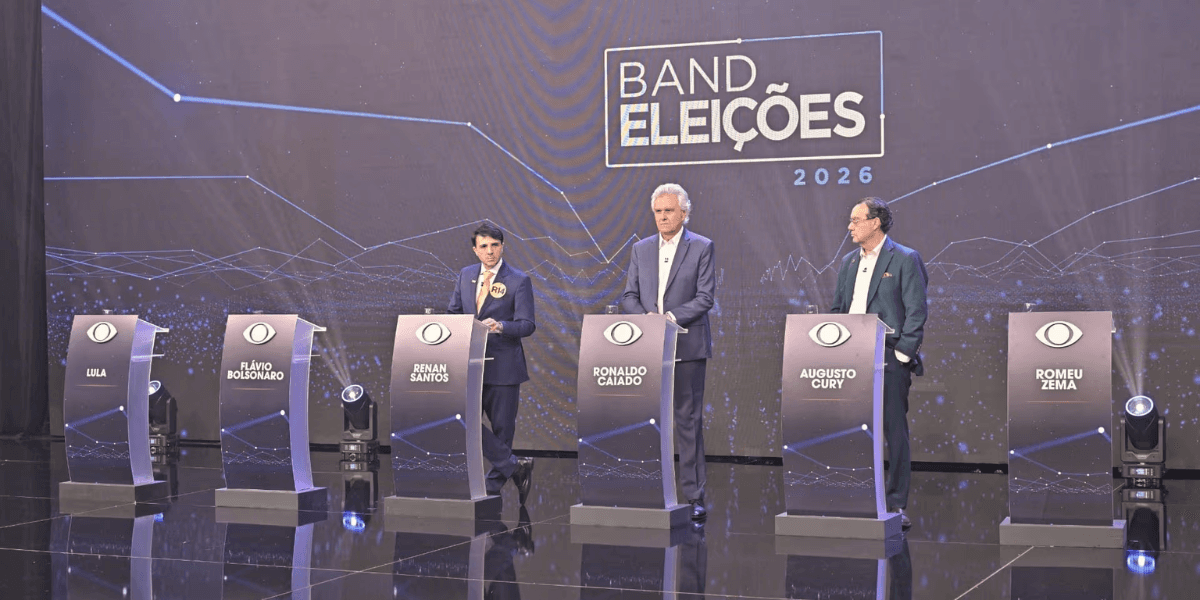 Debate da Band acontece com púlpitos vazios - Foto: Renato Pizzutto/Band