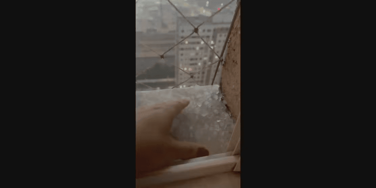 Cidades da Região Metropolitana são atingidas por forte chuva e granizo - Foto: Reprodução: Redes Sociais