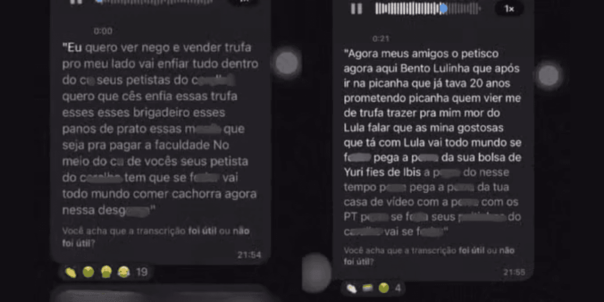 Alunos de Medicina em MG atacam bolsistas em grupo de WhatsApp após vitória de Lula: 'divide a bolsa com o MST' — Foto: Redes Sociais/Reprodução