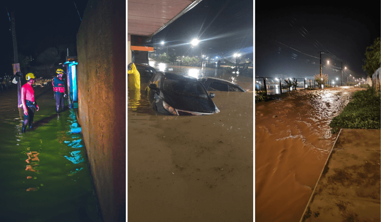 Forte chuva causa alagamentos e deixa famílias desalojadas em Manga