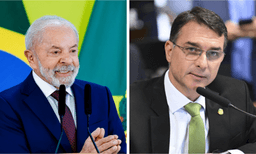 Lula e Flávio Bolsonaro