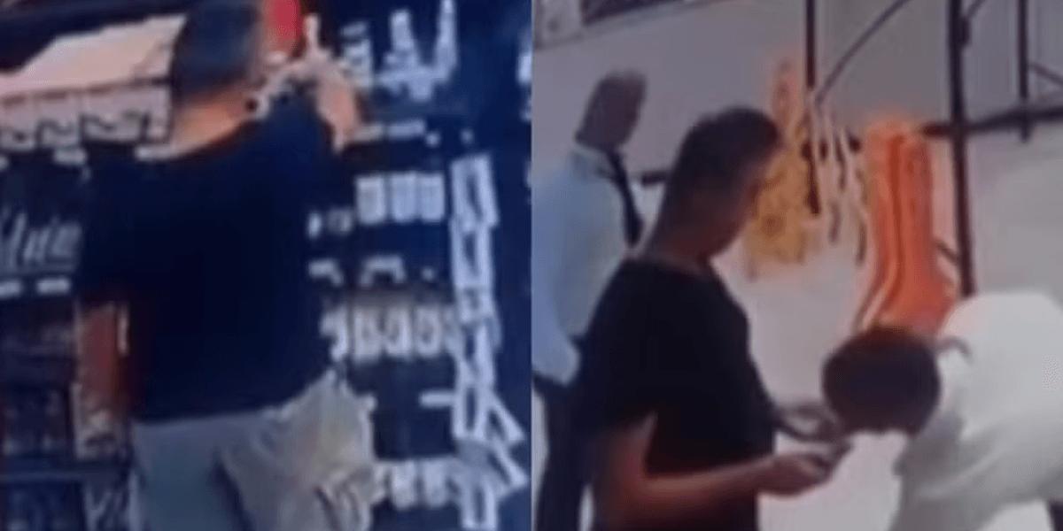 Delegado da Polícia Federal foi flagrado furtando produto em supermercado de shopping no Recife — Foto: Reprodução/WhatsApp