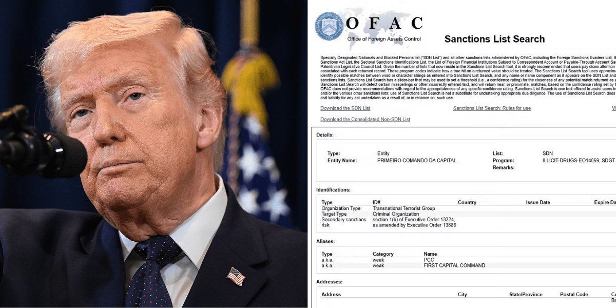Lista da OFAC — Foto: Reprodução
