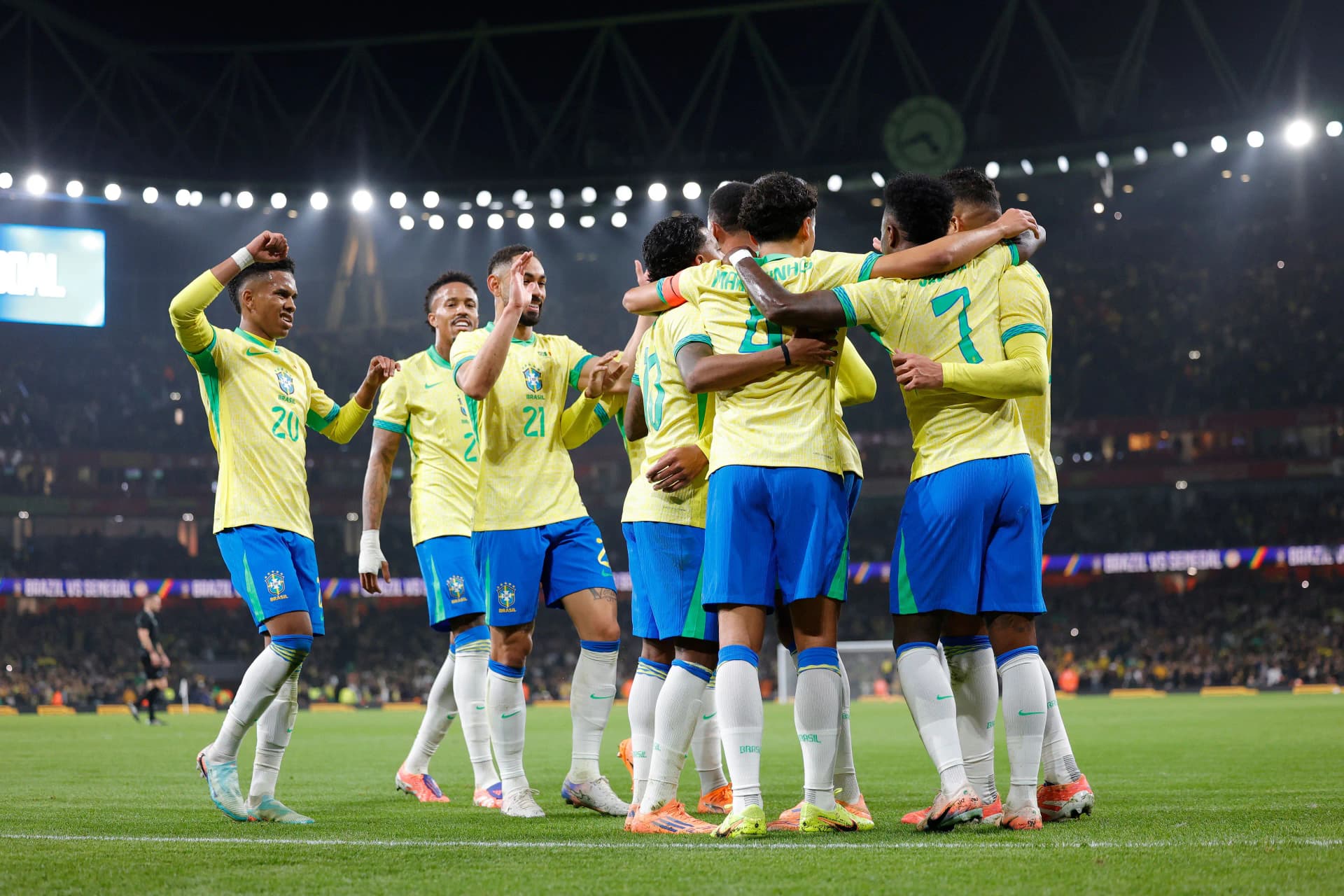 Jogadores comemoram gol do Brasil - Rafael Ribeiro / CBF