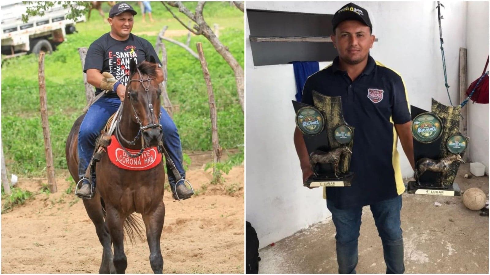 Francisco Eudazio Lira Soares, o Dadá Guedes, de 30 anos, foi morto a facadas após ser campeão de vaquejada em Quixeramobim. — Foto: Arquivo pessoal