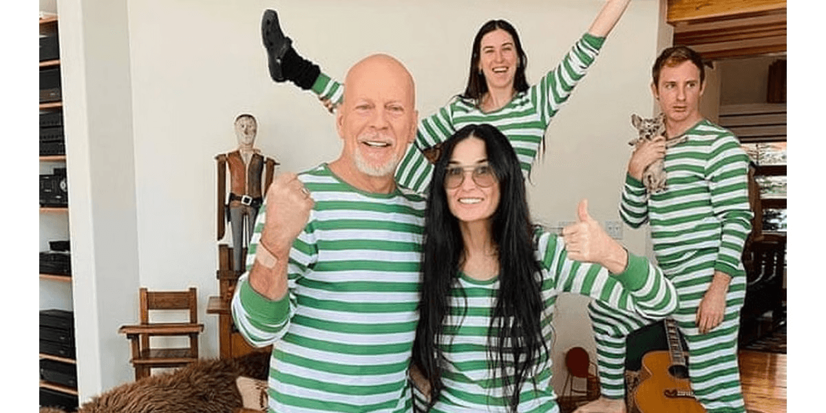 Bruce Willis, Demi Moore com a fiha Scout e o genro Dillon - Foto: Instagram/Reprodução