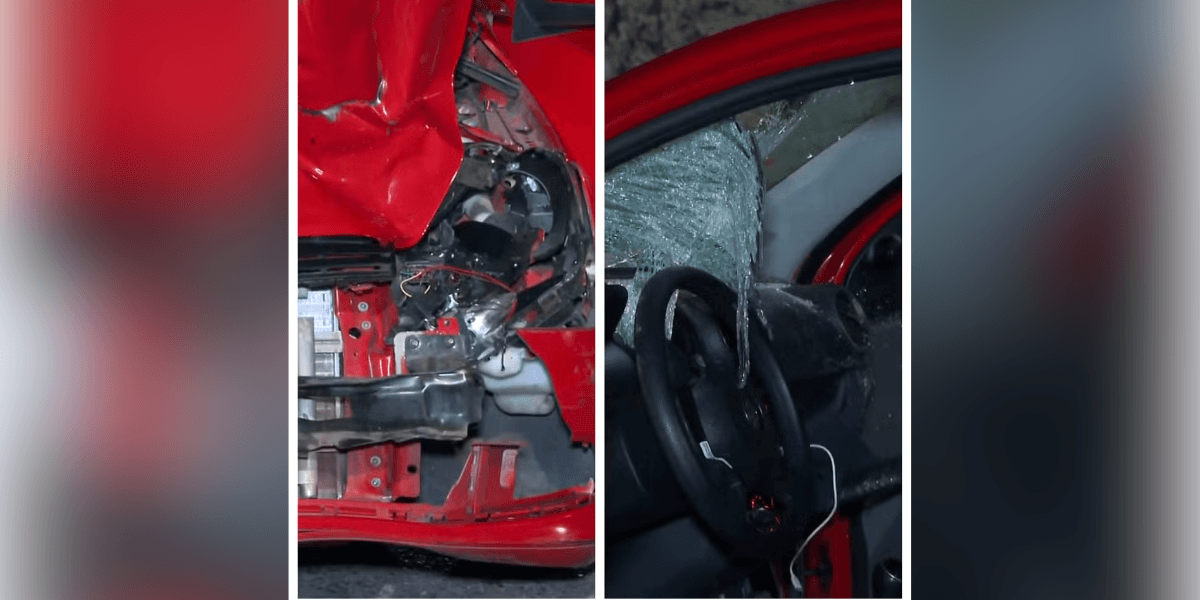 Motorista atropela homem, abandona carro danificado e foge em BH — Foto: TV Globo