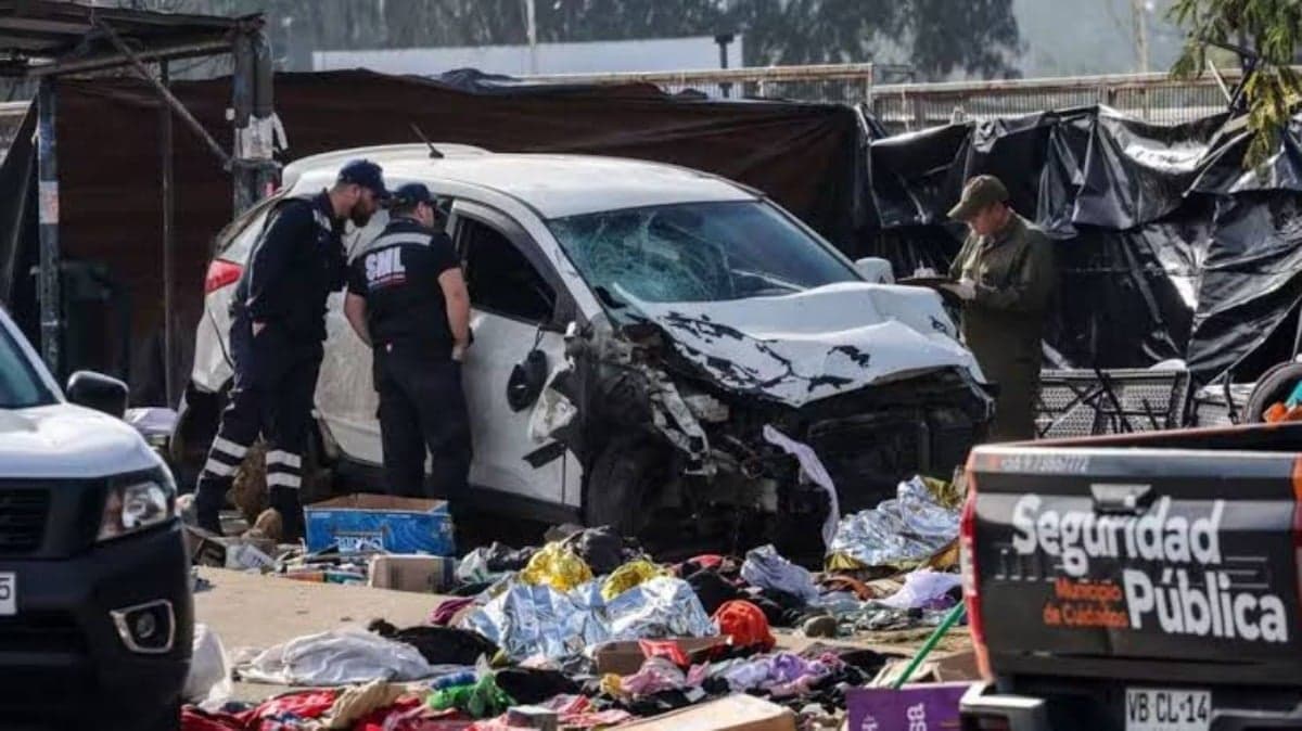 Veículo invadiu feira e matou seis pessoas em Viña del Mar, no Chile - Foto: CRISTOBAL BASAURE