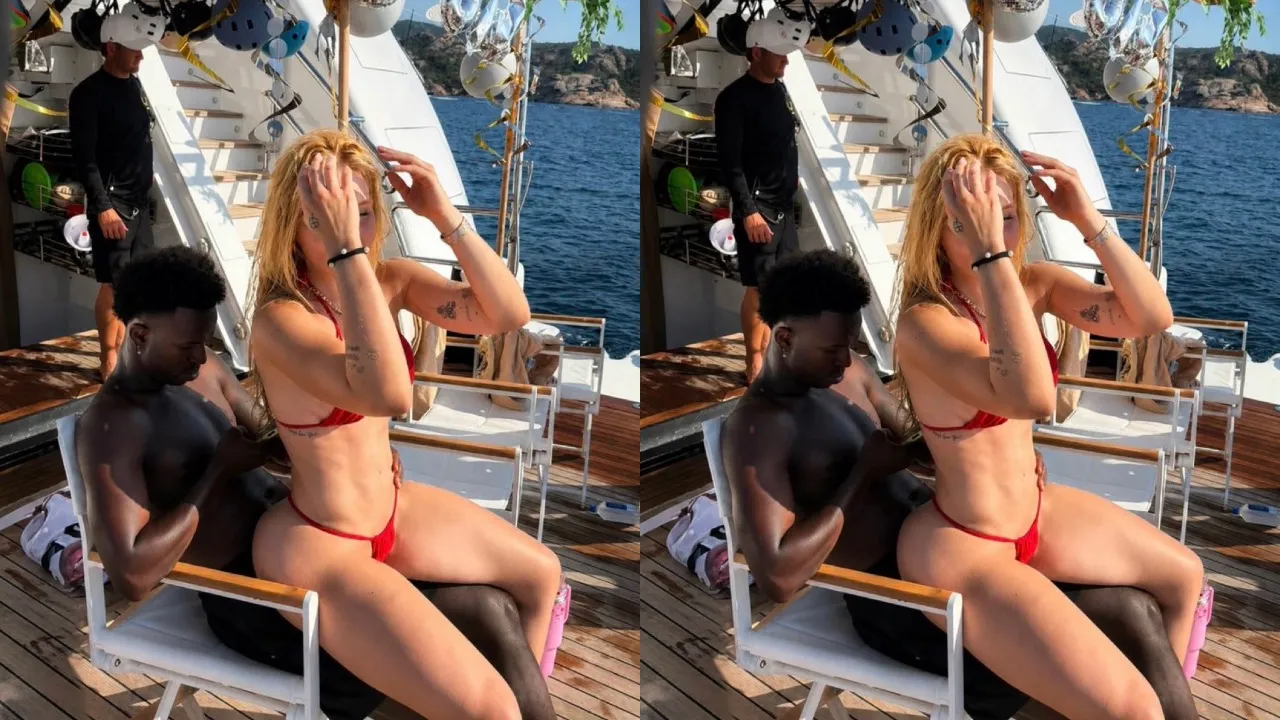 Foto de Virgínia sentada no colo de Vini Jr. rapidamente começou a circular na internet - Foto: Reprodução / Redes Sociais