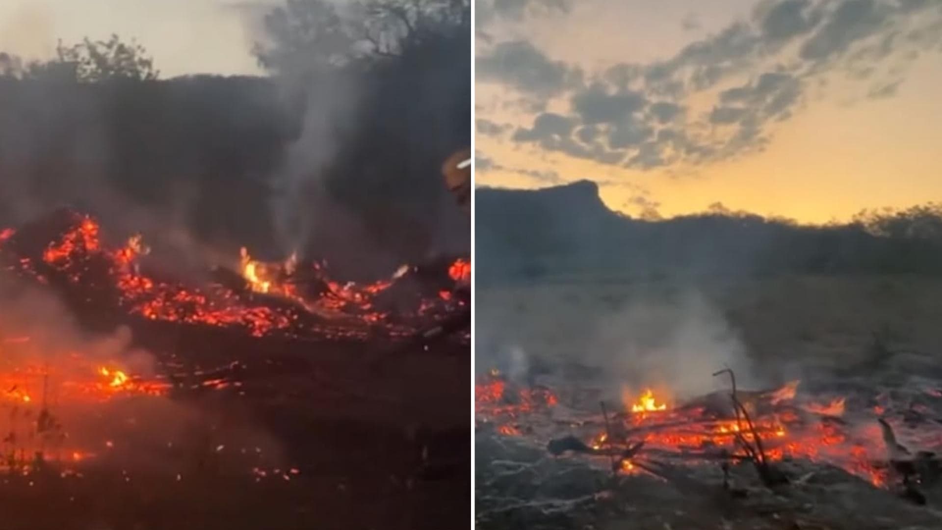 Incêndio na Chapada dos Veadeiros destrói mais de 1,2 mil hectares em Goiás