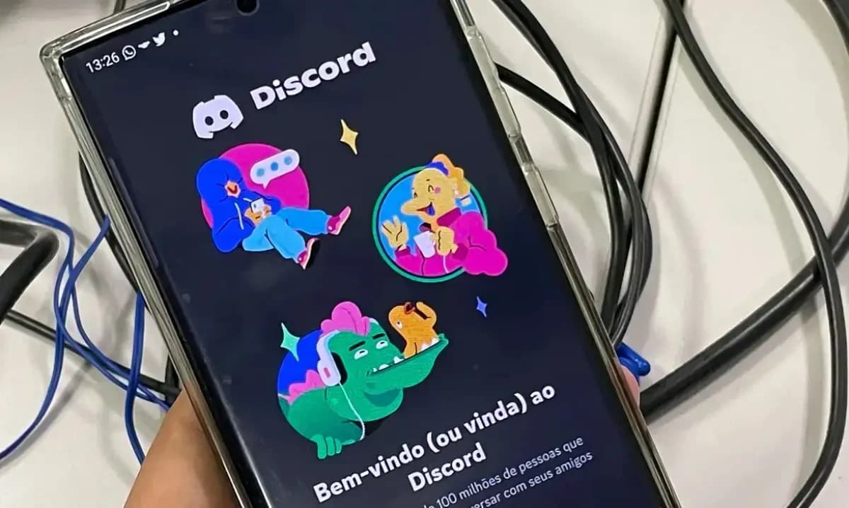 Tela inicial do aplicativo de comunicação Discord © Juca Varela/Agência Brasil