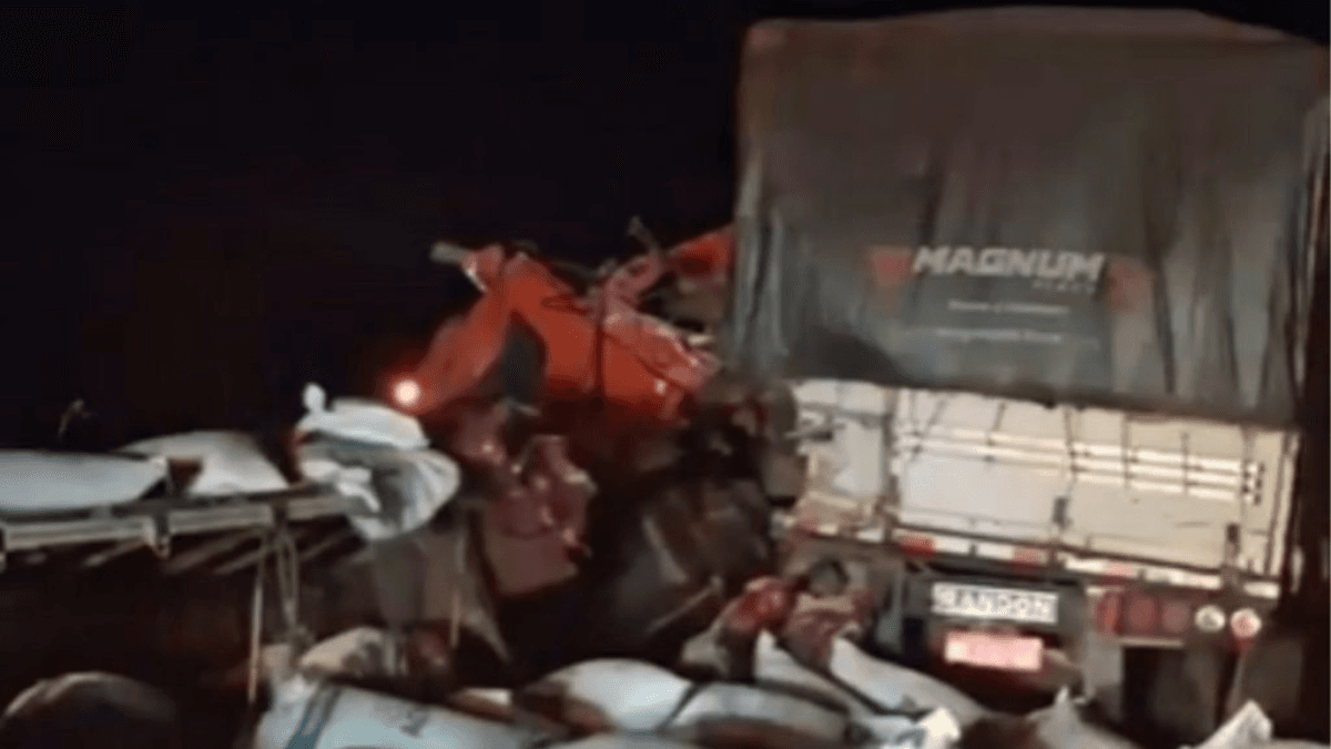 BR-262 interditada após acidente com três caminhões em MG